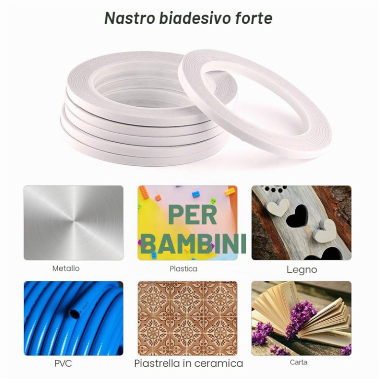 NASTRO BIADESIVO PER LAVORAZIONE MANUALE 6MMX25MT