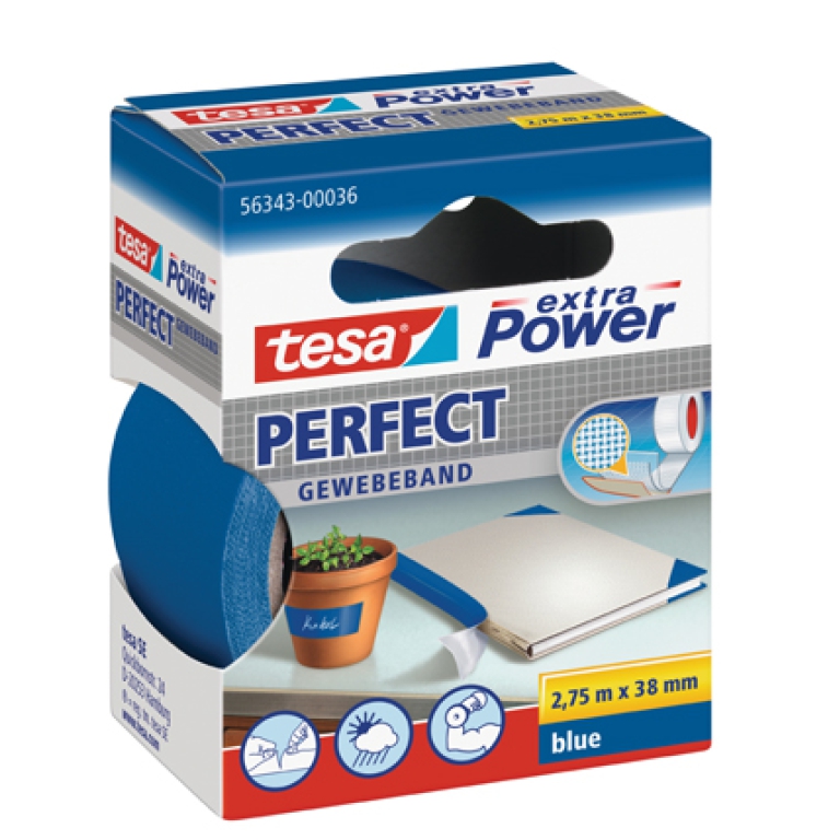 NASTRO ADESIVO TELATO 38MMX2,75MT BLU TESA