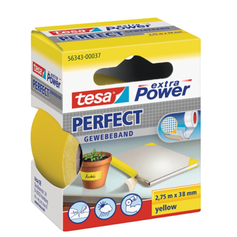 NASTRO ADESIVO TELATO 38MMX2,75MT GIALLO TESA