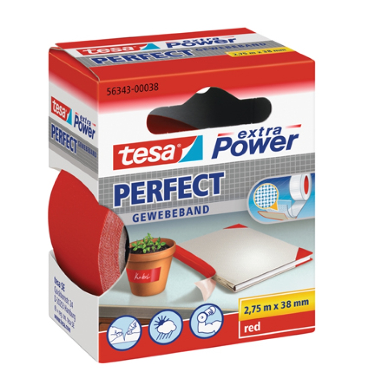 NASTRO ADESIVO TELATO 38MMX2,75MT ROSSO TESA