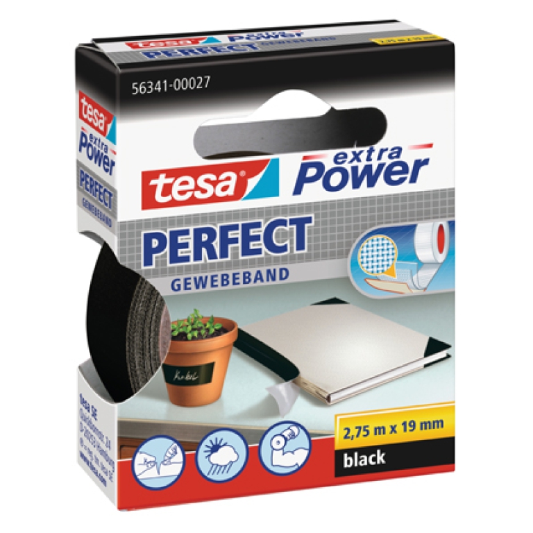 NASTRO ADESIVO TELATO 19MMX2,75MT NERO TESA
