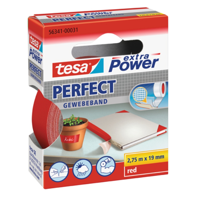 NASTRO ADESIVO TELATO 19MMX2,75MT ROSSO TESA