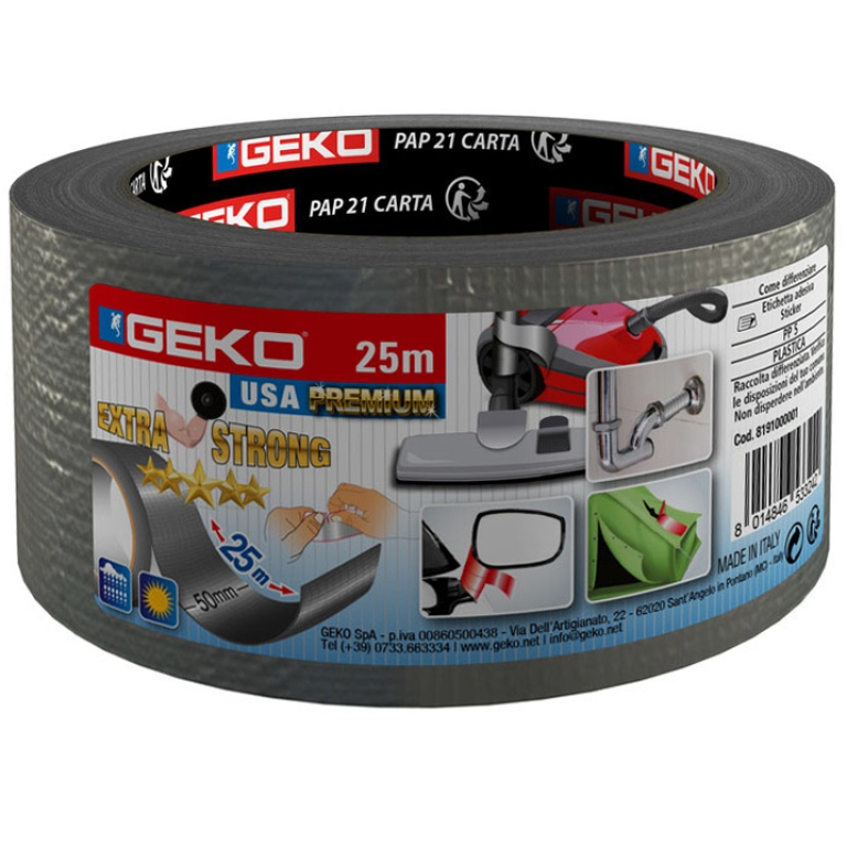 NASTRO ADESIVO TELATO    AMERICANO 50X25MT ARGENTO