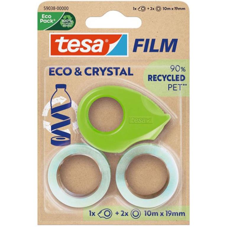 NASTRO TRASPARENTE 19X10 2 PEZZI BLISTER CON MINI DISPENSER