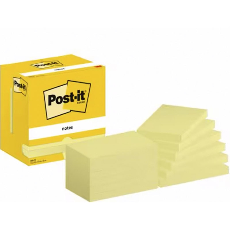 POST-IT 3M 655 12PZ 76X127 GIALLO