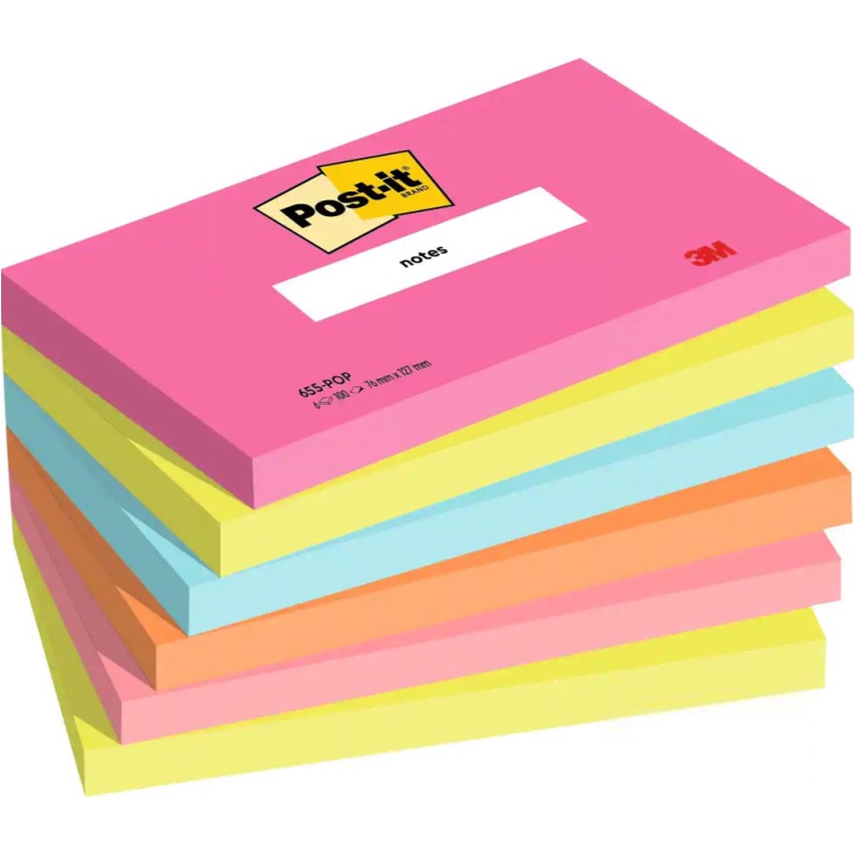 POST-IT 3M 655 6PZ 76X127 POPTIMSITIC