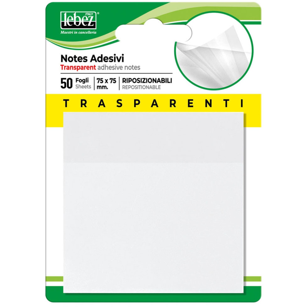 POST-IT 654 75X75 TRASPARENTE 50FG LEBEZ: vendita ingrosso con consegna  veloce