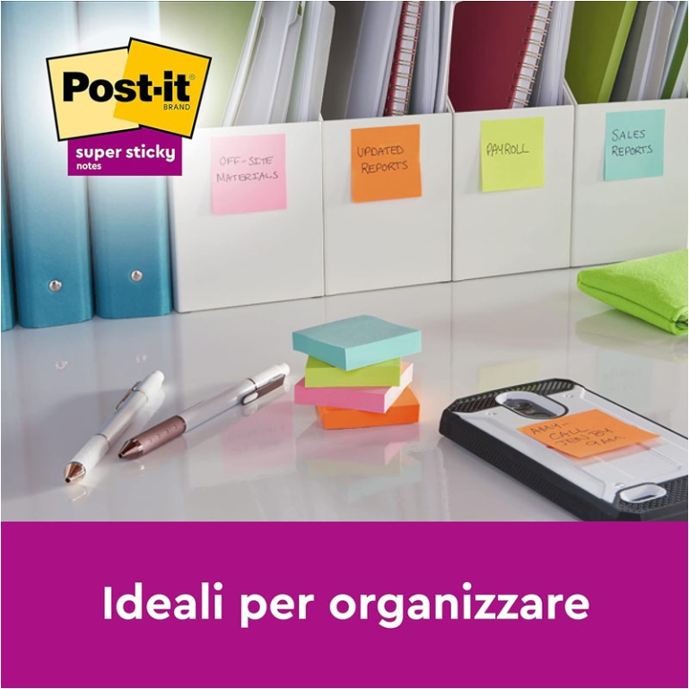 POST-IT 3M 654 6PZ 76X76 COSMIC SUPER STICKY 5