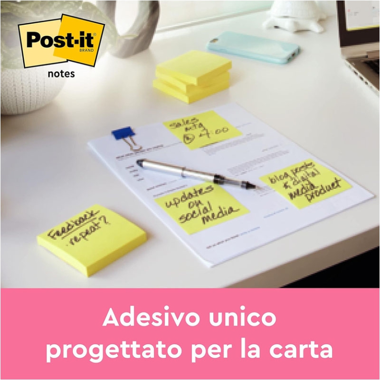 POST-IT 3M 657 BLOCCO 76X102 12PZ GIALLO 2