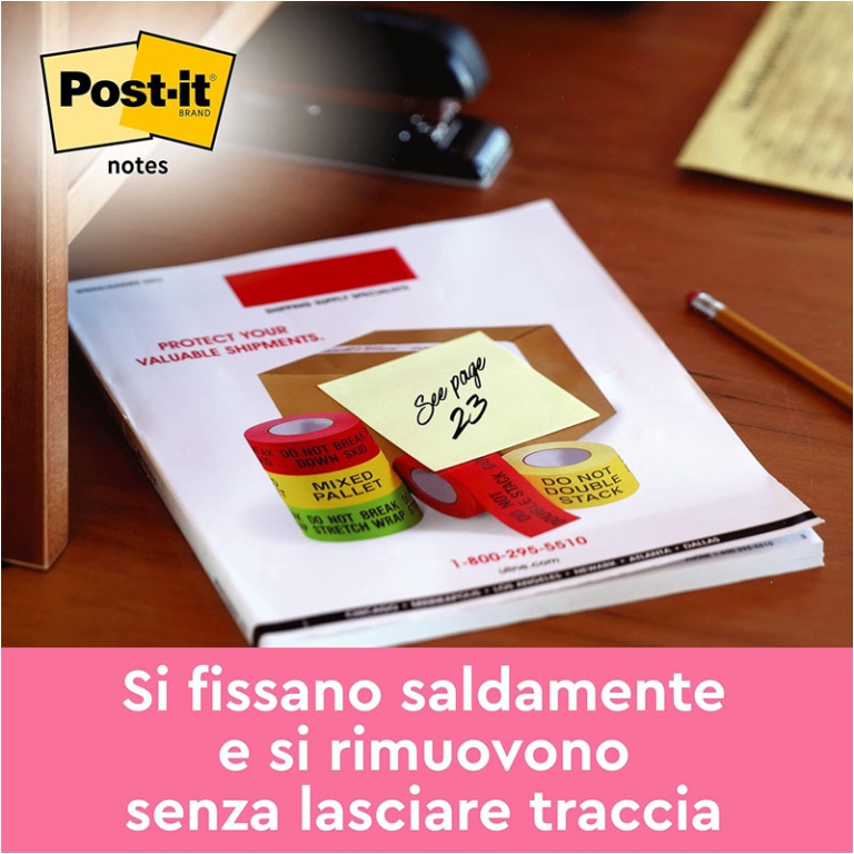 POST-IT 3M 657 BLOCCO 76X102 12PZ GIALLO 3