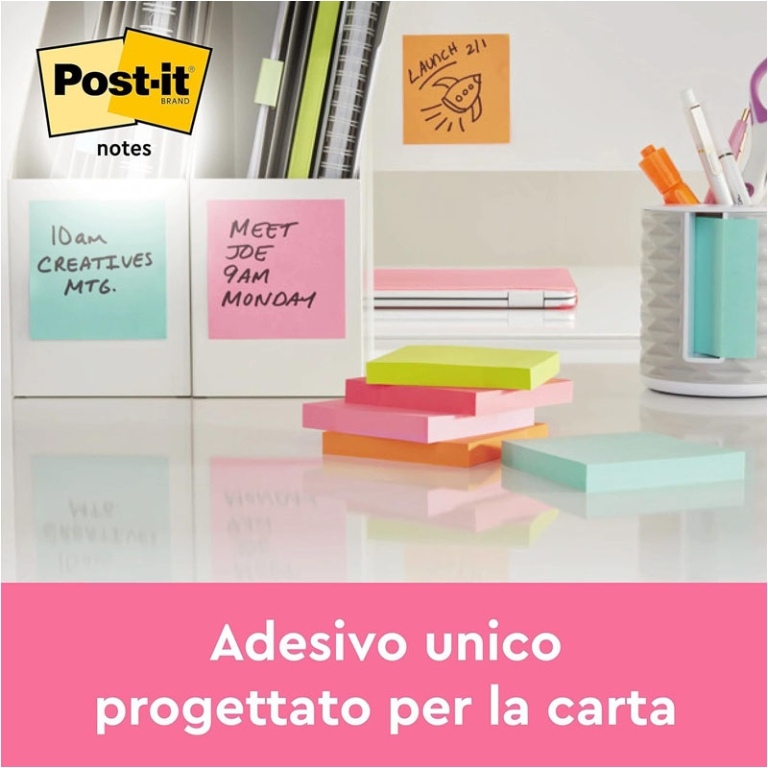 POST-IT 3M CUBO 76X76 450FG 2 PEZZI COLORATO 654 2