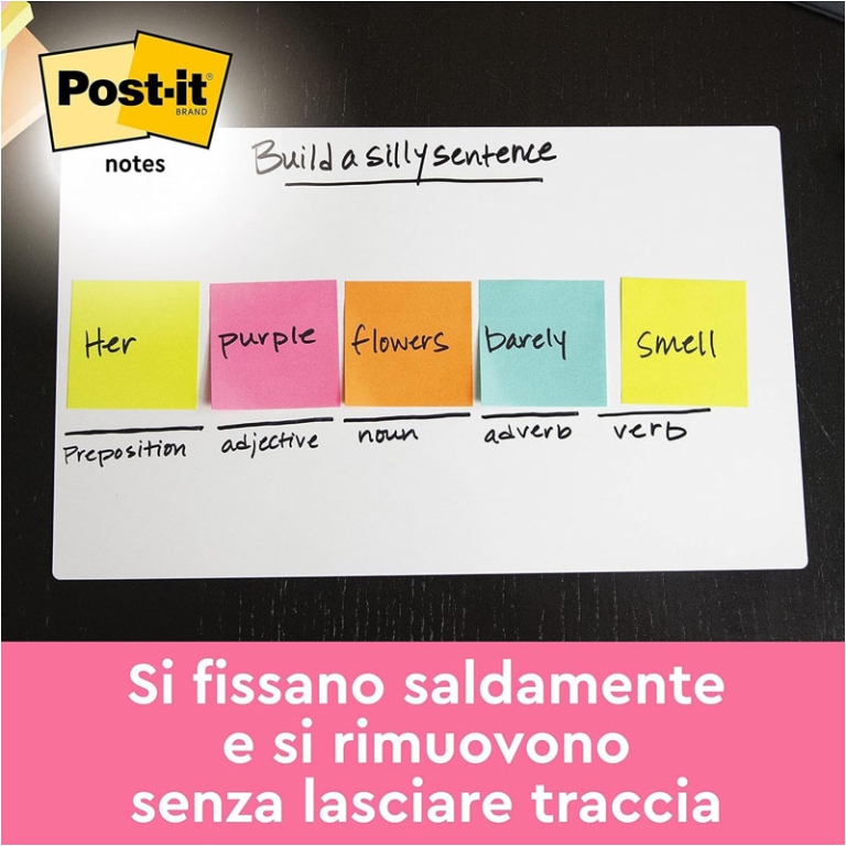 POST-IT 3M CUBO 76X76 450FG 2 PEZZI COLORATO 654 5