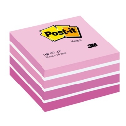 POST-IT 3M CUBO 76X76 450FG 2028P ROSA ACQUA 654