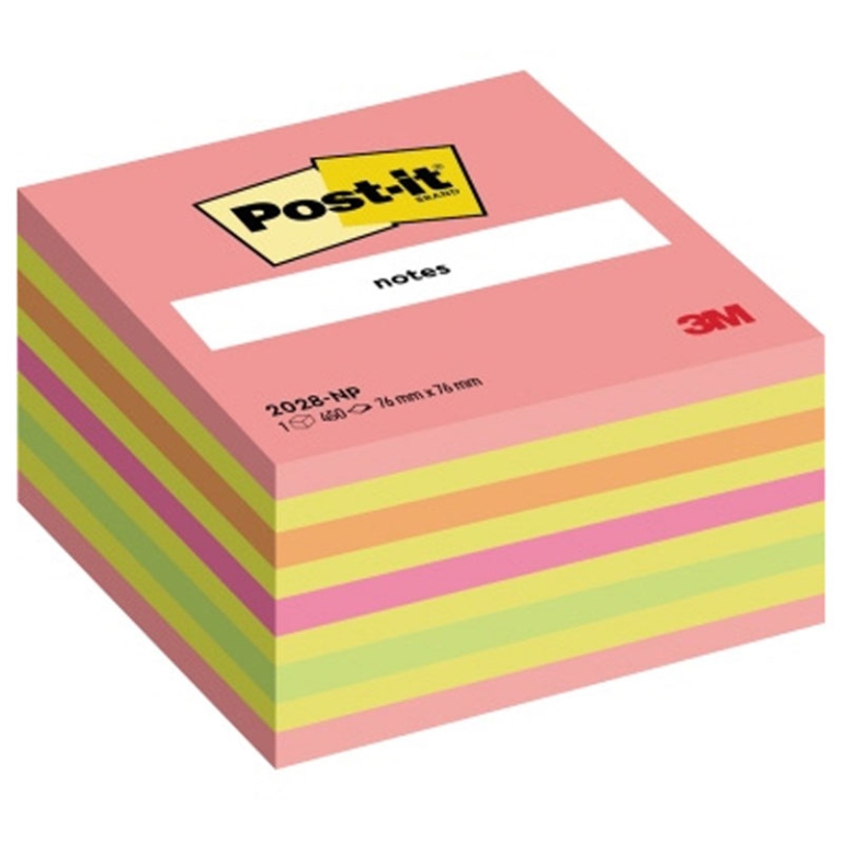 POST-IT 3M CUBO 76X76 450FG 2028NP NEON ROSA 654