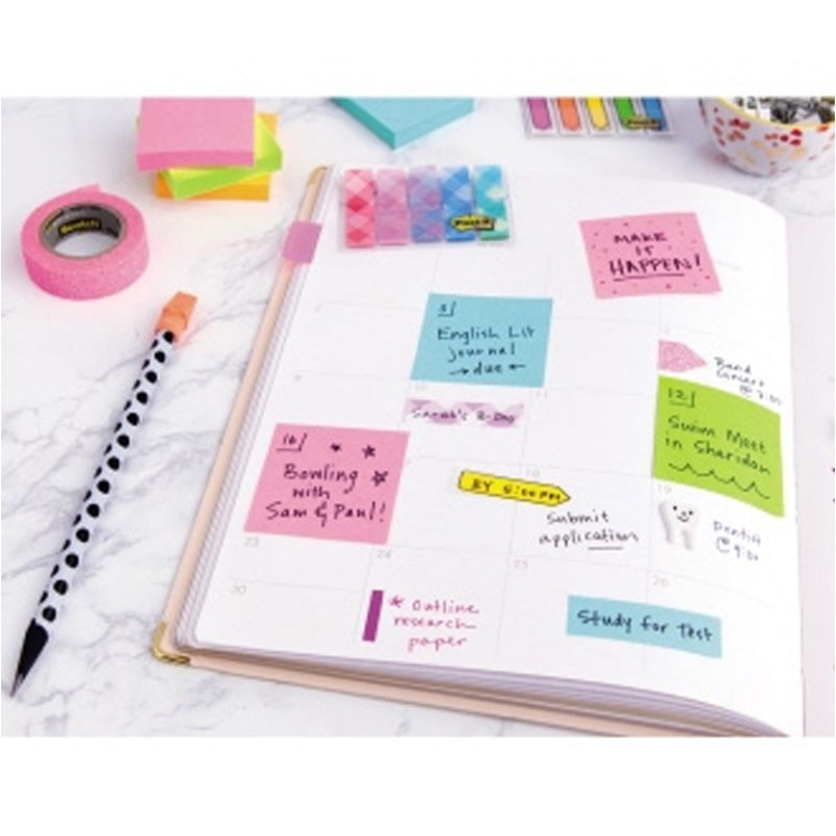 POST-IT 3M CUBO 76X76 450FG 2028NP NEON ROSA 654 3