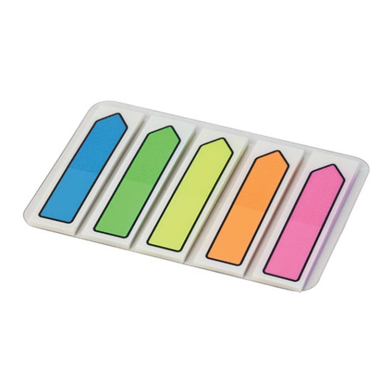 SEGNAPAGINA PLASTICA 5 COLORI 12X45 125FG MYMEMO 2