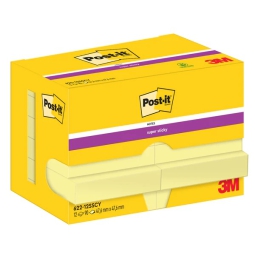 POST-IT 3M 622 12PZ 48X48 GIALLO SUPER STICKY