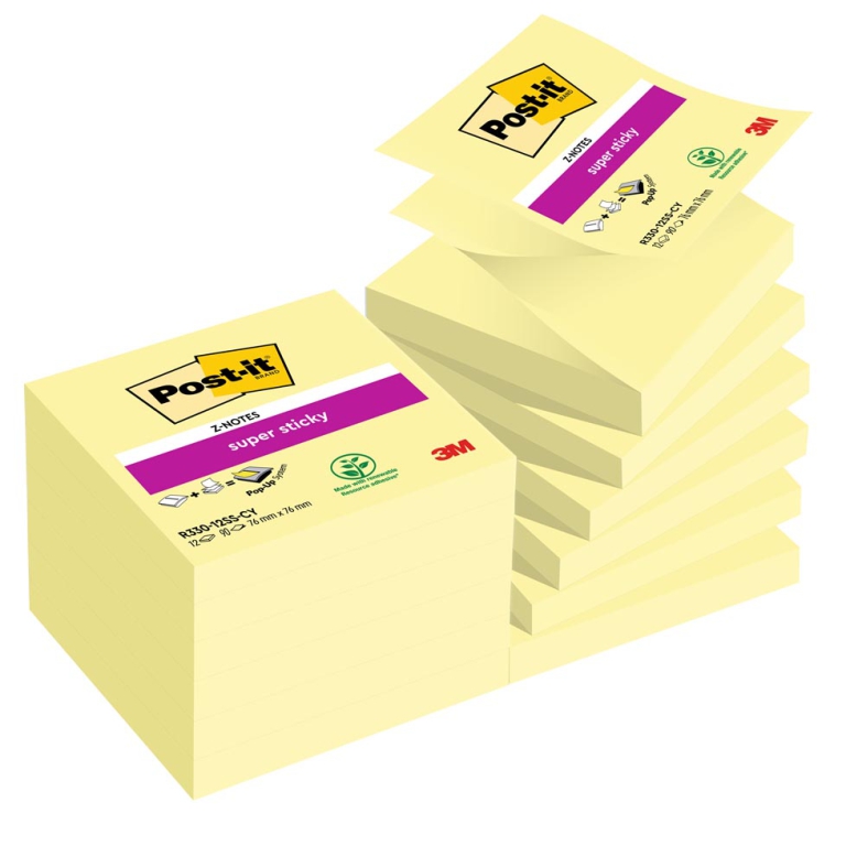 POST-IT 3M R-330 Z-NOTE  12PZ GIALLO 76X76