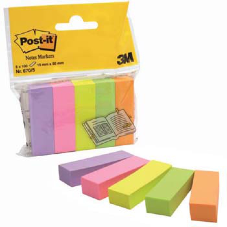 SEGNAPAGINA 670 5PZ 3M INDEX CARTA 15X50 POST-IT