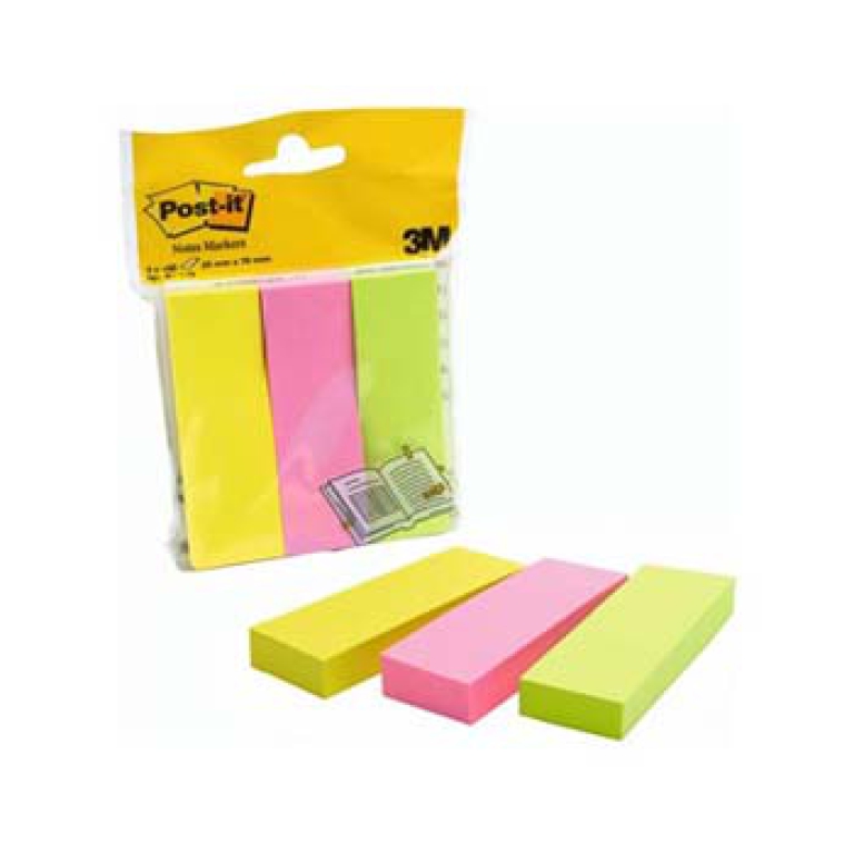 POST-IT 3M 671 3PZ 25X76 NEON CARTA