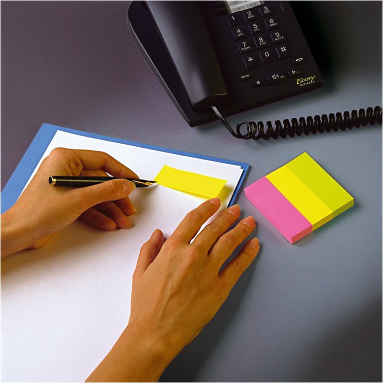 POST-IT 3M 671 3PZ 25X76 NEON CARTA 3