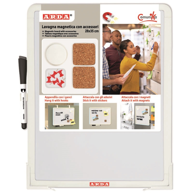 LAVAGNA COMUNIKA 28X35CM MAGNETICA CON ACCESSORI 2