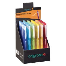 PORTAMINE COLOROSA 36PZ  6COLORI 0,7MM EXPO