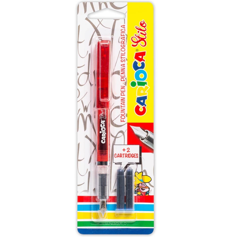 STILOGRAFICA CON 2 CARTUCCE BLISTER CARIOCA 2
