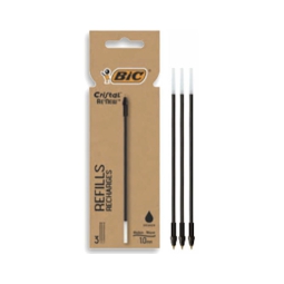 BIC CRISTAL RE NEW NERO  3 REFILL 10CF