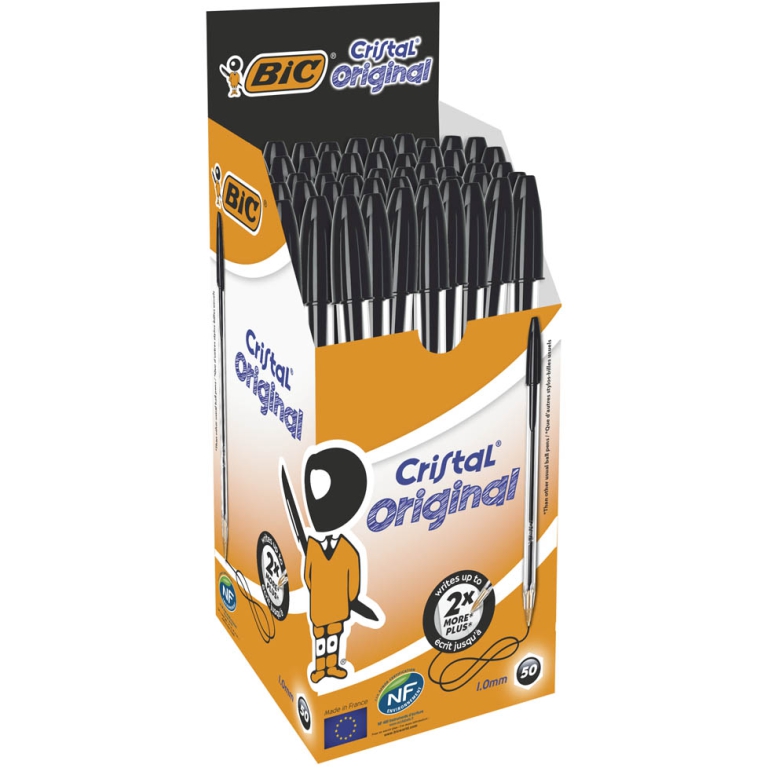 SFERA CRISTAL NERO 50PZ  PUNTA NORMALE BIC 2