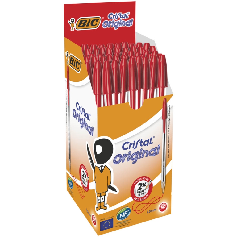 SFERA CRISTAL ROSSO 50PZ PUNTA NORMALE BIC 2