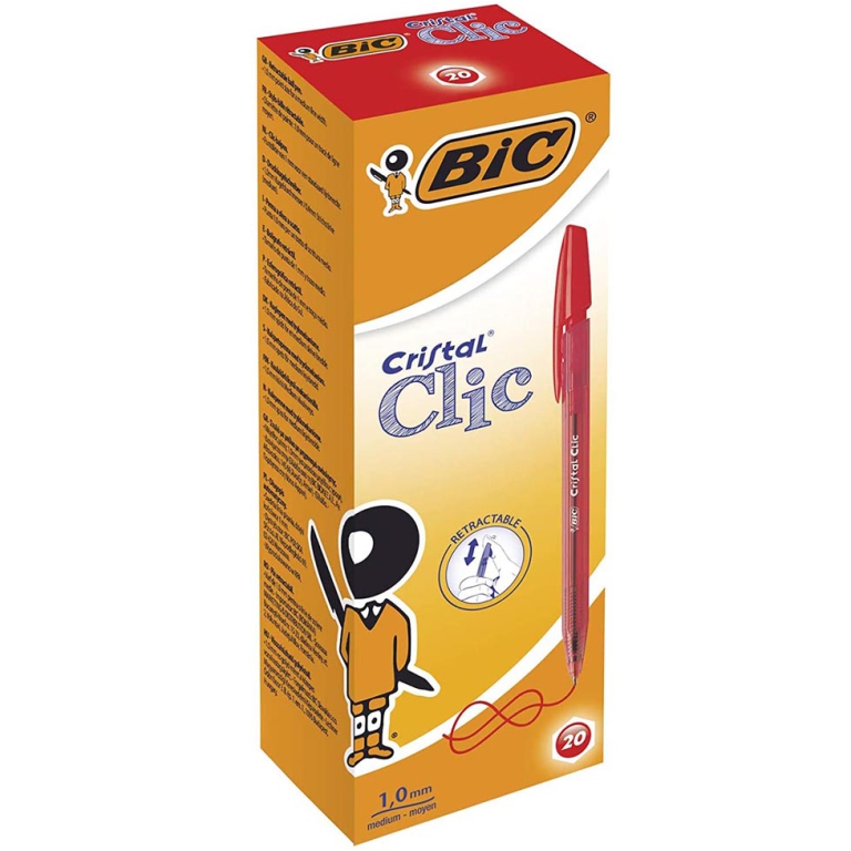 SFERA CRISTAL CLIC 20PZ  ROSSO BIC 3