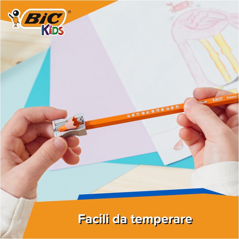 PASTELLI 12 COLORI FUSTO IN RESINA BIC EVOLUTION 5