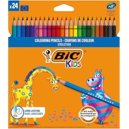 PASTELLI 24 COLORI FUSTO IN RESINA BIC EVOLUTION