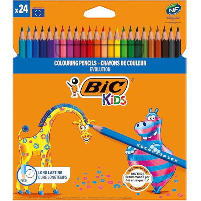 PASTELLI 24 COLORI FUSTO IN RESINA BIC EVOLUTION