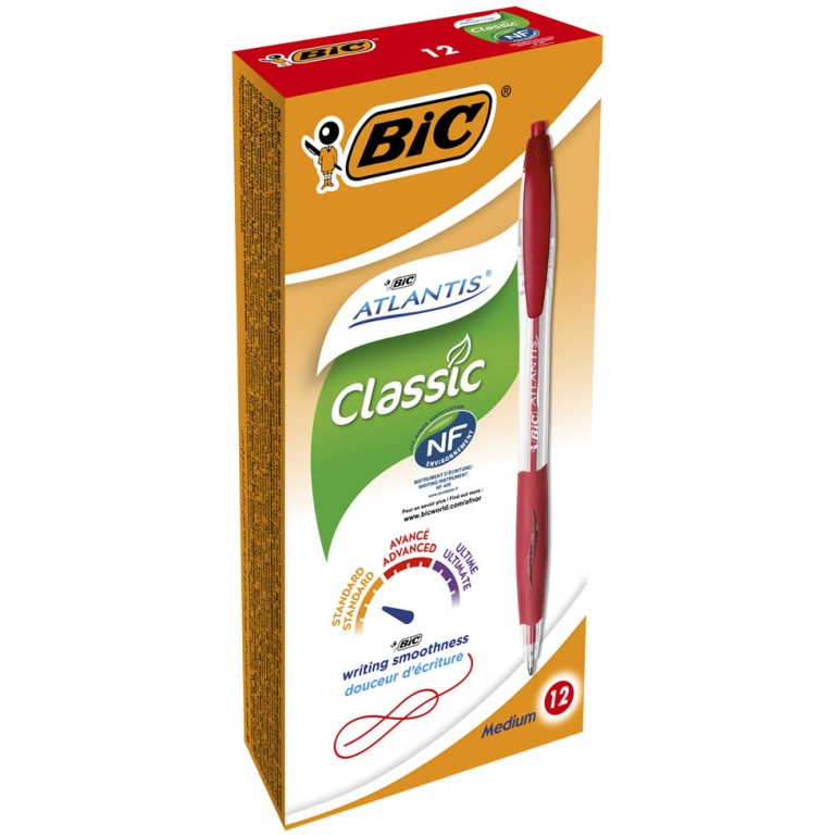 SFERA BIC ATLANTIS 12PZ ROSSO 2