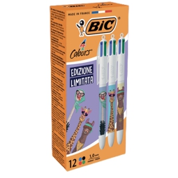 SFERA BIC 4 COLORI 12PZ  ANIMALI EDIZIONE LIMITATA
