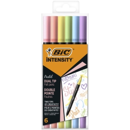 INTENSITY DUAL TIP 6 COLORI PASTELLO FINE E BRUSH