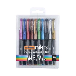 ROLLER GEL METAL 10 COLORI