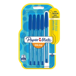 PENNE INKJOY 100CAP 5PZ  BLU