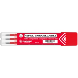 REFILL CANCELLABILE 12SC 3PZ OSAMA X FRIXION ROSSO