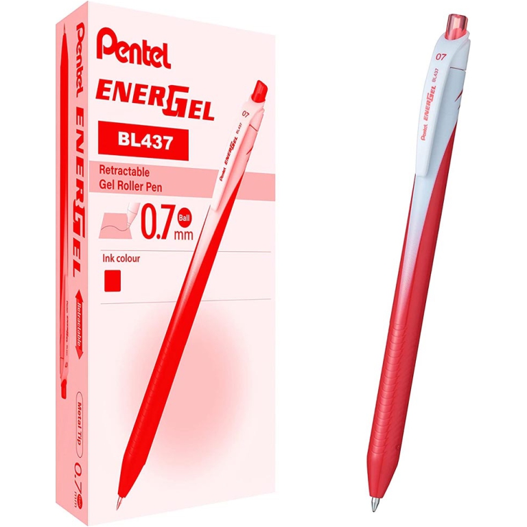 ROLLER ENERGEL 12PZ 0,7  ROSSO PENTEL BL437 3