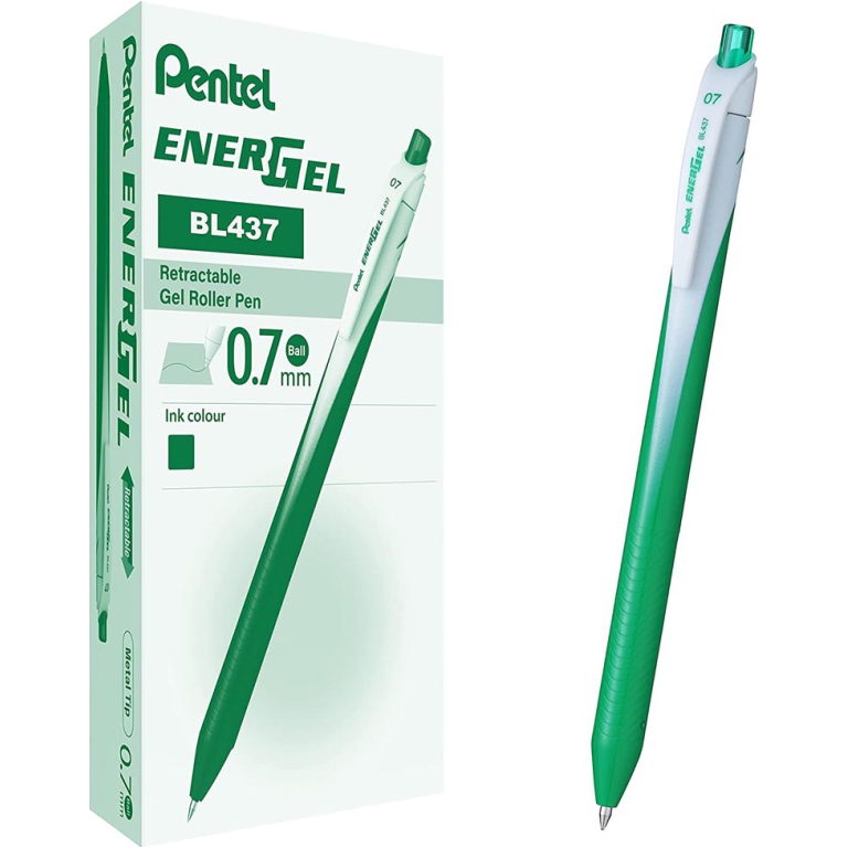 ROLLER ENERGEL 12PZ 0,7  VERDE PENTEL BL437 3