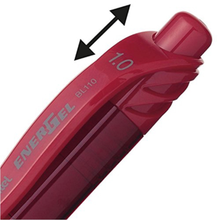 ROLLER ENERGEL 1,0 12PZ  ROSSO SCATTO BL110 PENTEL 3