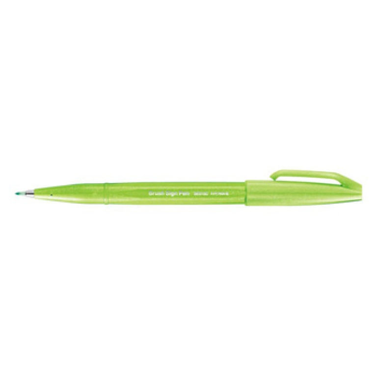 PENTEL BRUSH SIGN PEN 10PZ VERDE CHIARO