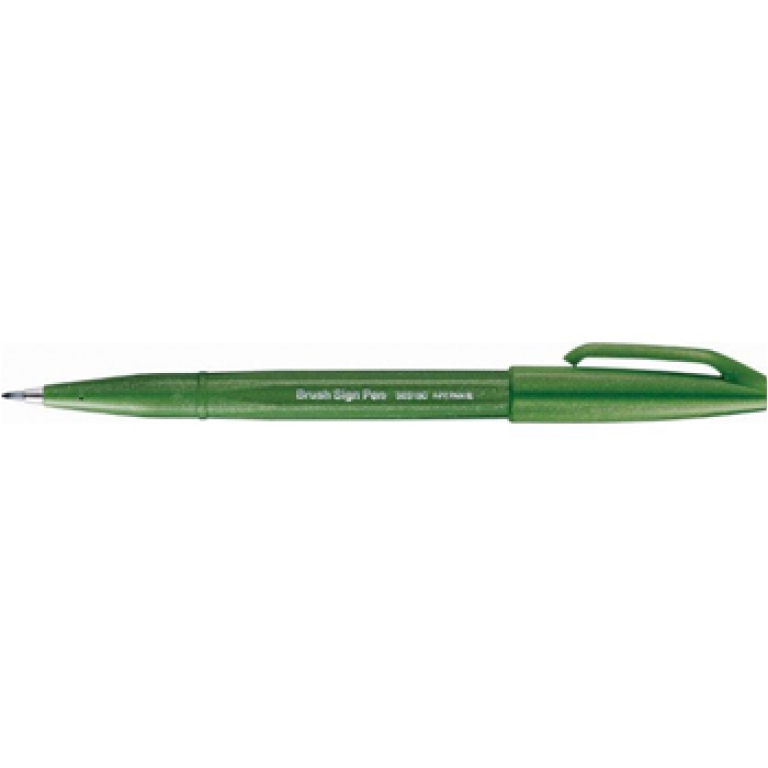 PENTEL BRUSH SIGN PEN 10PZ VERDE OLIVA