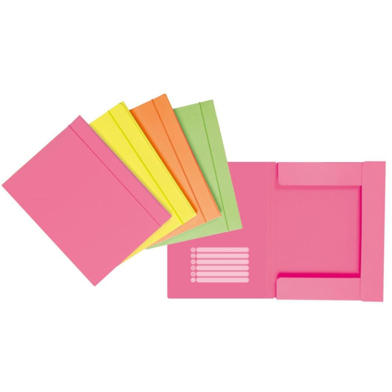 CARTELLE 3LEMBI 24X33 1CM CARTONCINO NEON C/EL.