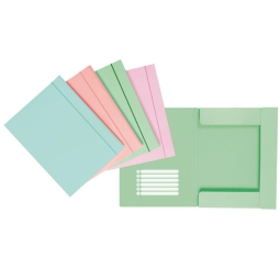 CARTELLE 3LEMBI 24X33 1CM CARTONCINO PASTEL C/EL.