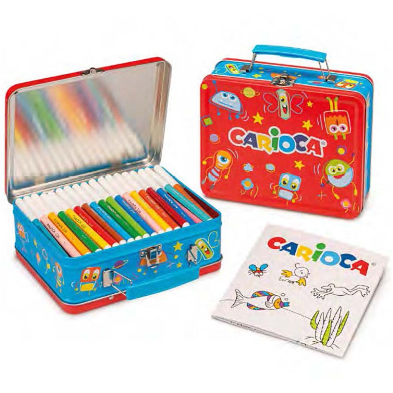 PENNARELLI SCATOLA IN LATTA  80PZ FINE CARIOCA