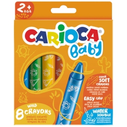 PASTELLI CERA 8 COLORI   2+ ANNI CARIOCA BABY